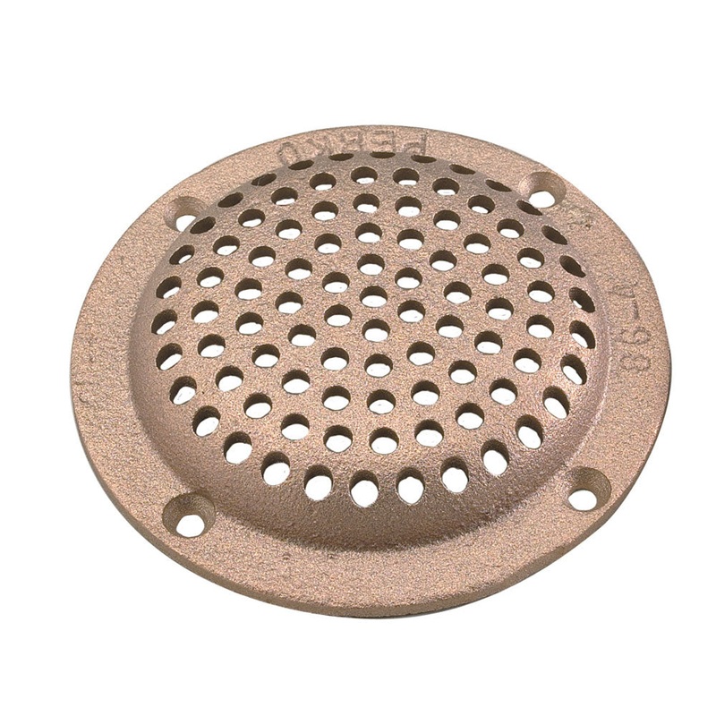 Perko 3-1/2 Round Bronze Strainer MADE IN THE USA [0086DP3PLB]