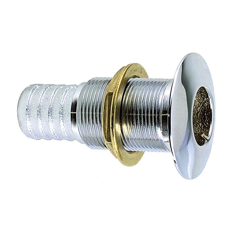 Perko 5/8 Thru-Hull Fitting f/ Hose Chrome Plated Bronze MADE IN THE USA [0350004DPC]