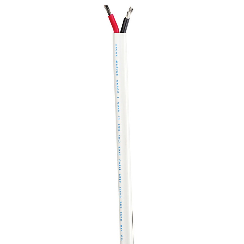 Ancor Standard Duplex Cable – Flat 10/2 – 2x5mm – Red/Black – Sold By The Foot [1211-FT]