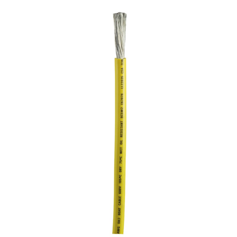 Ancor Yellow 2 AWG Battery Cable – Sold By The Foot [1149-FT]