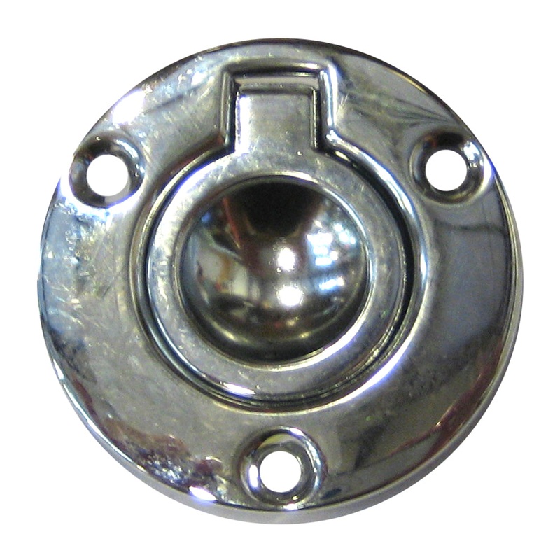 Perko Round Flush Ring Pull – 2 – Chrome Plated Zinc [1232DP2CHR]