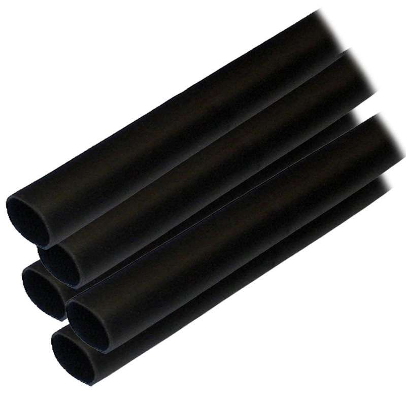 Ancor Adhesive Lined Heat Shrink Tubing (ALT) – 1/2 x 12 – 5-Pack – Black [305124]