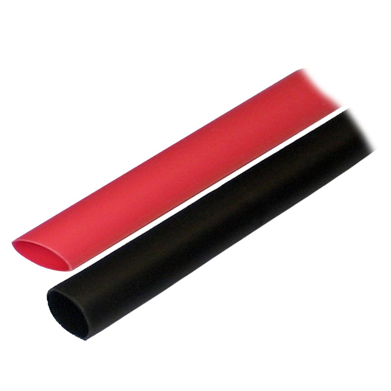 Ancor Adhesive Lined Heat Shrink Tubing (ALT) – 1/2 x 3 – 2-Pack – Black/Red [305602]