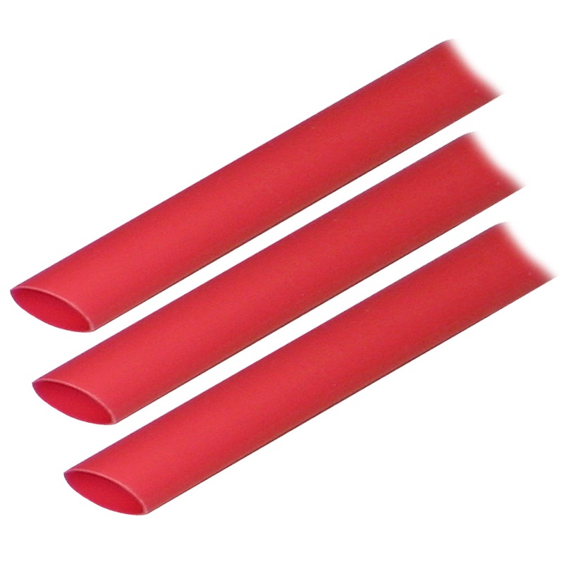 Ancor Adhesive Lined Heat Shrink Tubing (ALT) – 1/2 x 3 – 3-Pack – Red [305603]