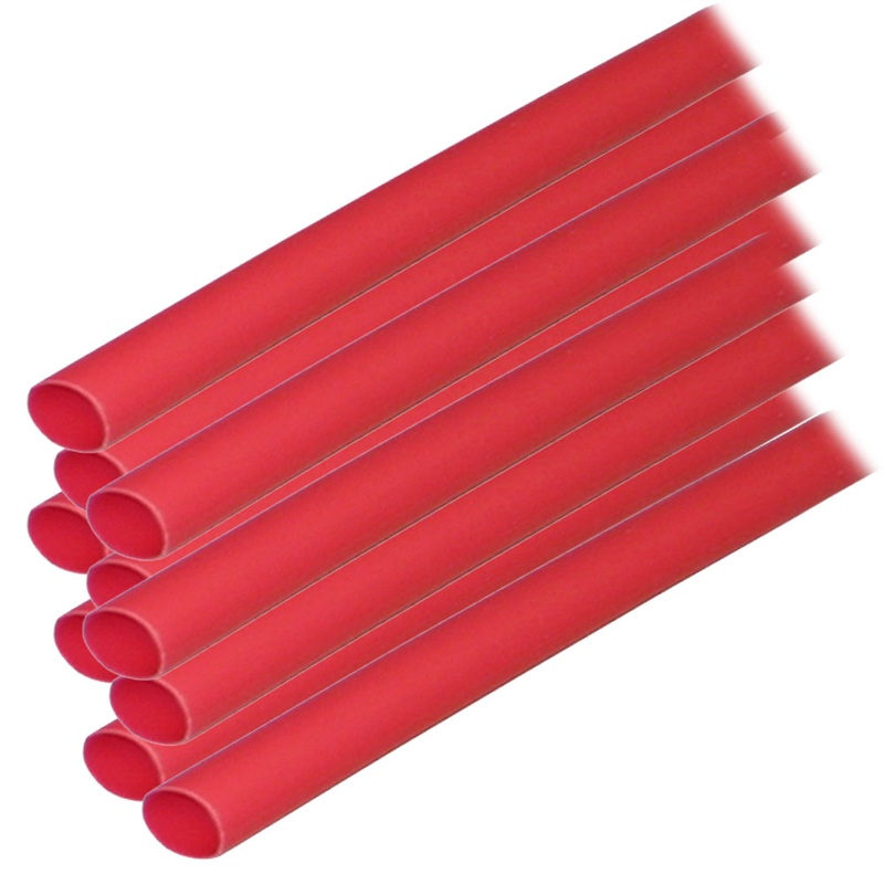 Ancor Adhesive Lined Heat Shrink Tubing (ALT) – 1/4 x 12 – 10-Pack – Red [303624]