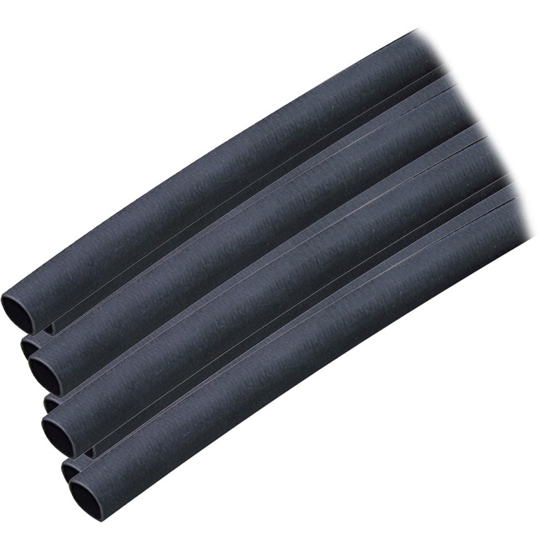 Ancor Adhesive Lined Heat Shrink Tubing (ALT) – 1/4 x 6 – 10-Pack – Black [303106]