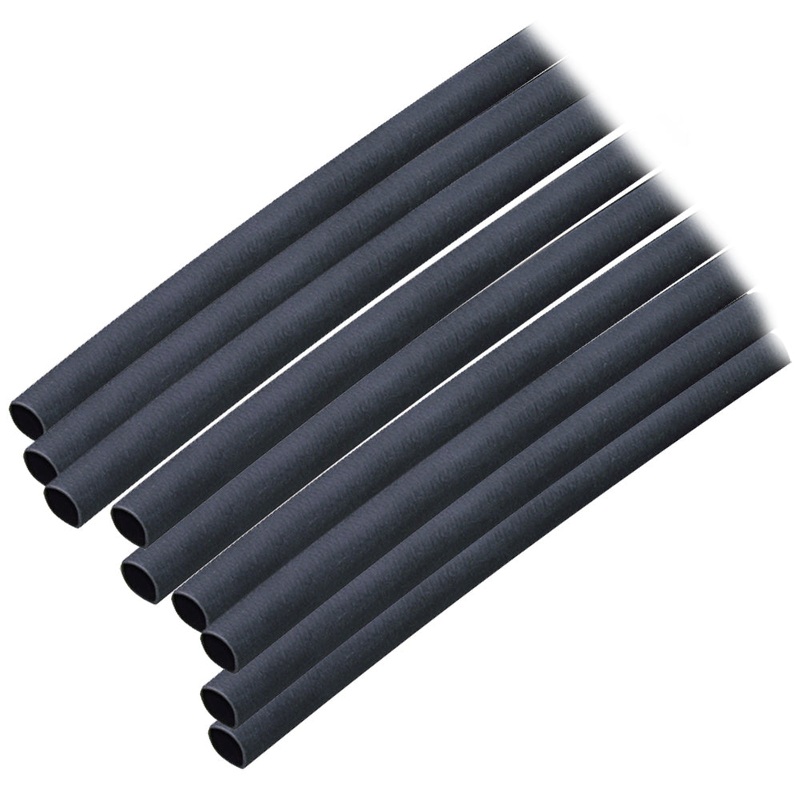 Ancor Adhesive Lined Heat Shrink Tubing (ALT) – 3/16 x 6 – 10-Pack – Black [302106]