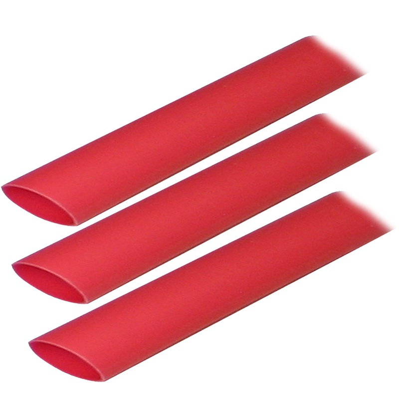 Ancor Adhesive Lined Heat Shrink Tubing (ALT) – 3/4 x 3 – 3-Pack – Red [306603]