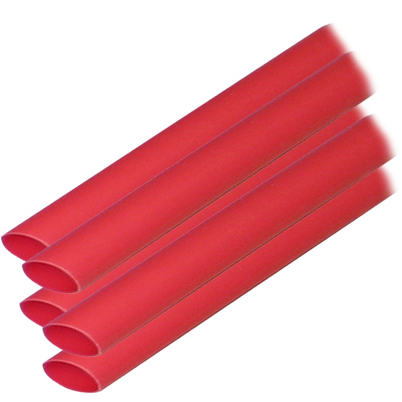 Ancor Adhesive Lined Heat Shrink Tubing (ALT) – 3/8 x 6 – 5-Pack – Red [304606]