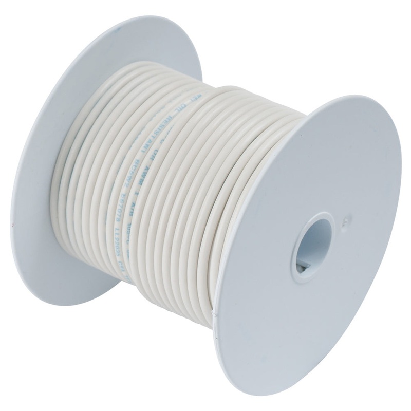 Ancor White 18 AWG Tinned Copper Wire – 35′ [180903]