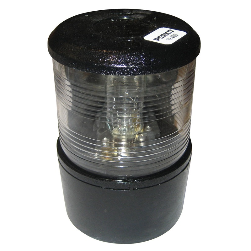 Perko Masthead Light f/Sail or Power Less Than 20M – 12VDC – Black Base Mount/White Light [0200MB0DP1]
