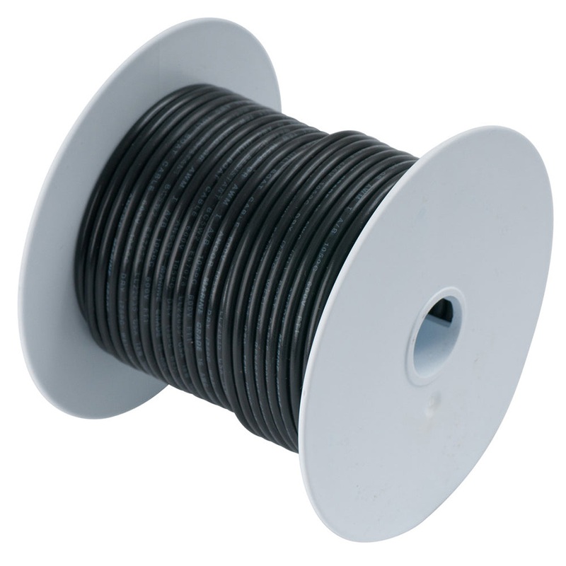 Ancor Black 1 AWG Tinned Copper Battery Cable – 50′ [115005]