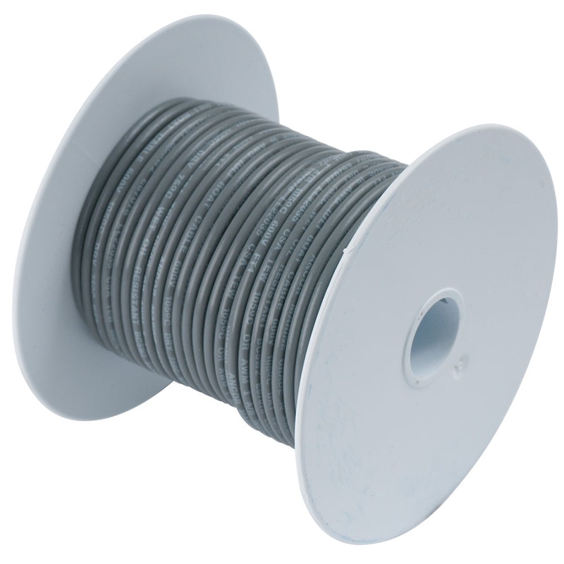 Ancor Grey 14 AWG Tinned Copper Wire – 100′ [104410]
