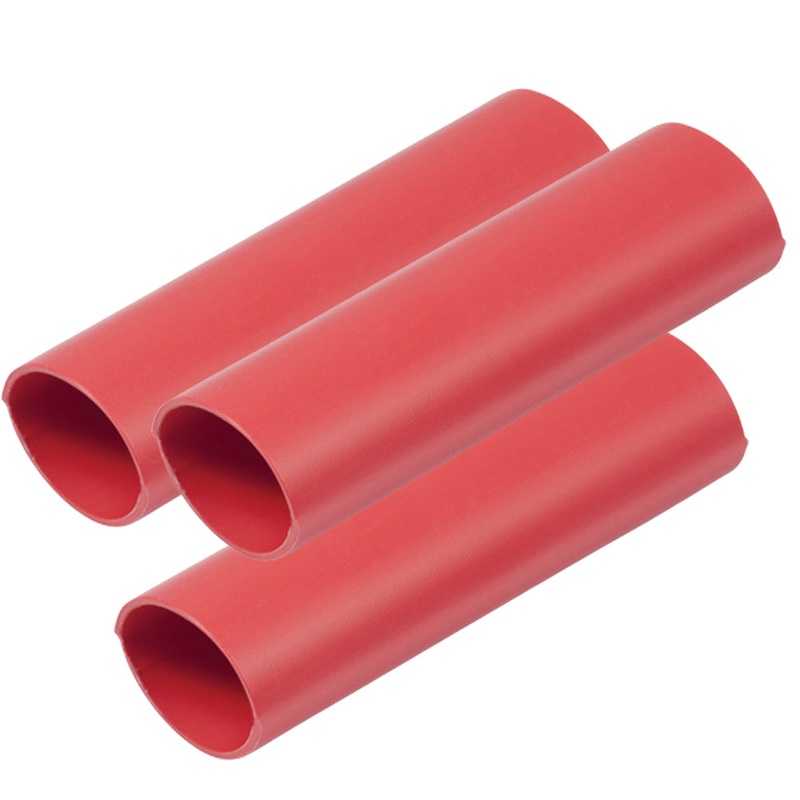 Ancor Heavy Wall Heat Shrink Tubing – 3/4 x 3 – 3-Pack – Red [326603]