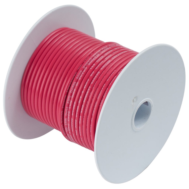 Ancor Red 16 AWG Tinned Copper Wire – 25′ [182803]