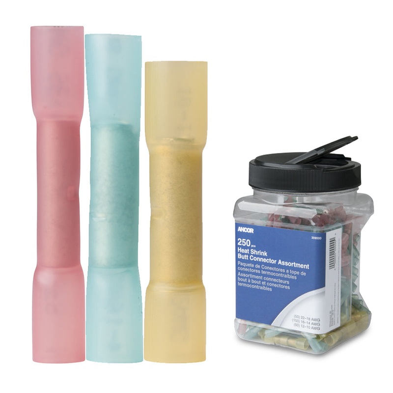 Ancor Heat Shrink Butt Connector Multi-Pack – 250-Piece – Jar [309000]