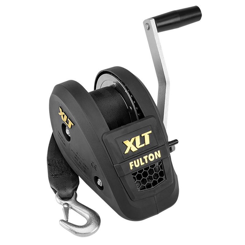 Fulton 1500lb Single Speed Winch w/20′ Strap Included – Black Cover [142311]