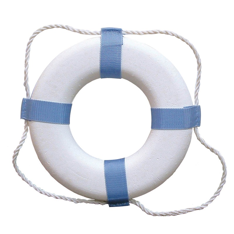 Taylor Made Decorative Ring Buoy – 20 – White/Blue – Not USCG Approved [372]