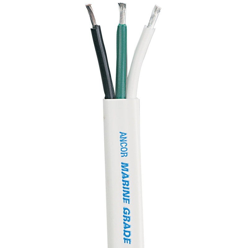 Ancor White Triplex Cable – 14/3 AWG – 500 [131550]