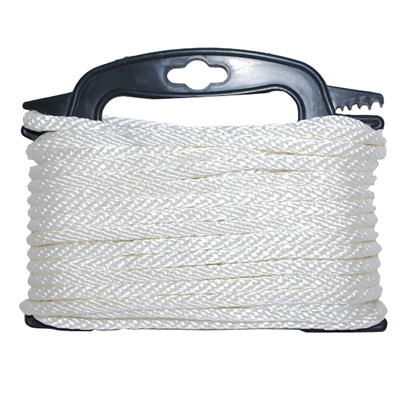 Attwood Braided Nylon Rope – 3/16 x 100′ – White [117553-7]