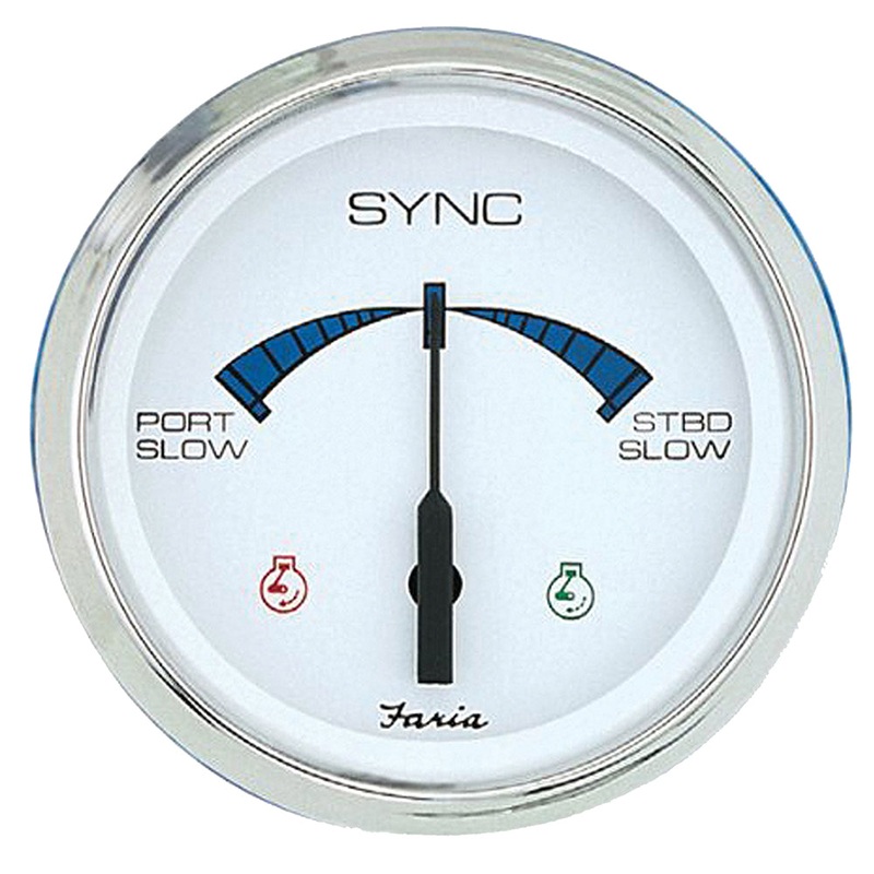 Faria 4 Chesapeake SS White Engine Synchronizer – Dual Gas  Var Ratio Alt Diesel [33801]