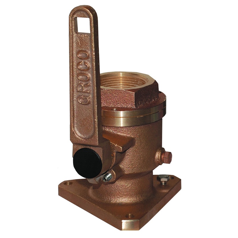 GROCO 1 Bronze Flanged Full Flow Seacock [BV-1000]