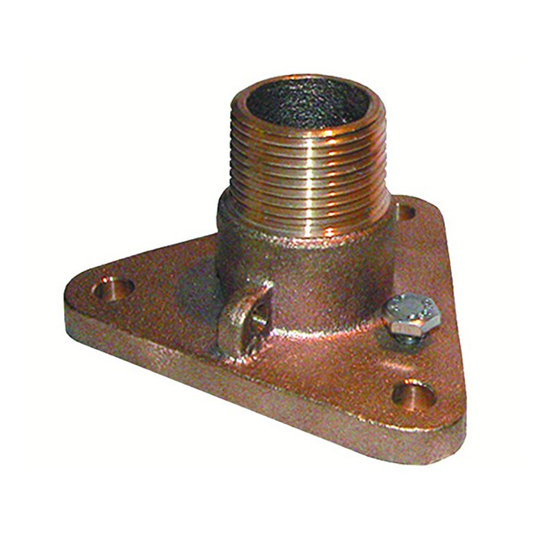 GROCO 1 Bronze NPS to NPT Flange Adapter [IBVF-1000]