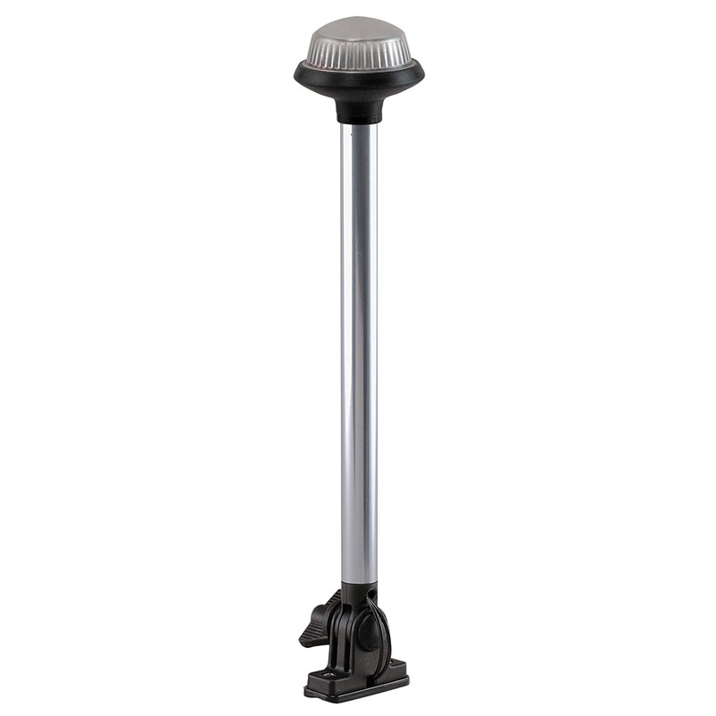 Perko Fold Down All-Round Frosted Globe Pole Light – Vertical Mount – White [1637DP0CHR]
