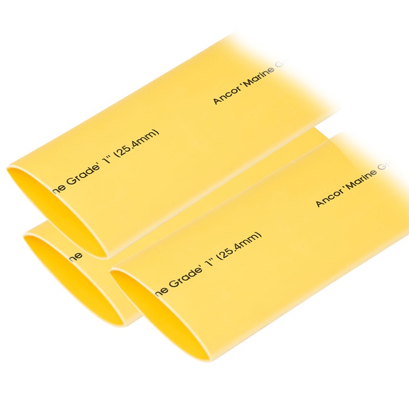 Ancor Heat Shrink Tubing 1 x 12 – Yellow – 3 Pieces [307924]