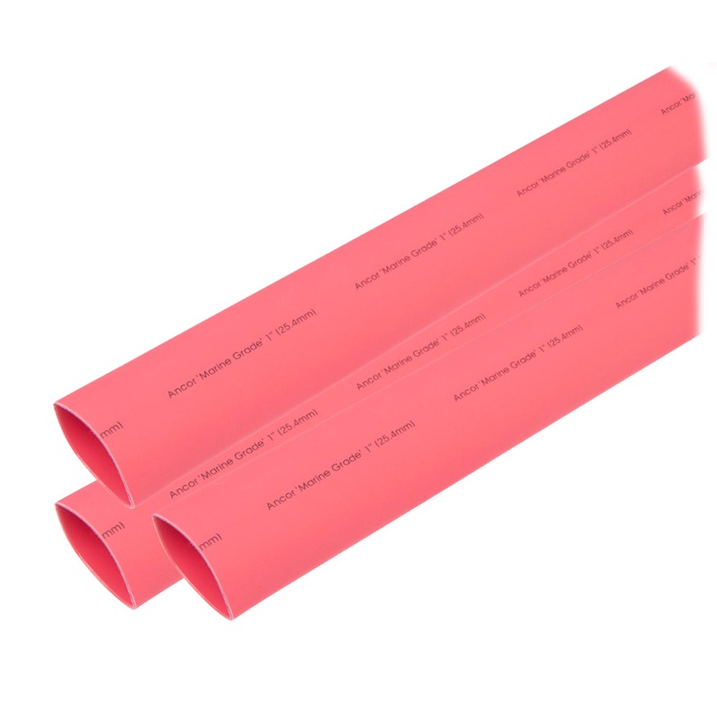 Ancor Heat Shrink Tubing 1 x 3 – Red – 3 Pieces [307603]