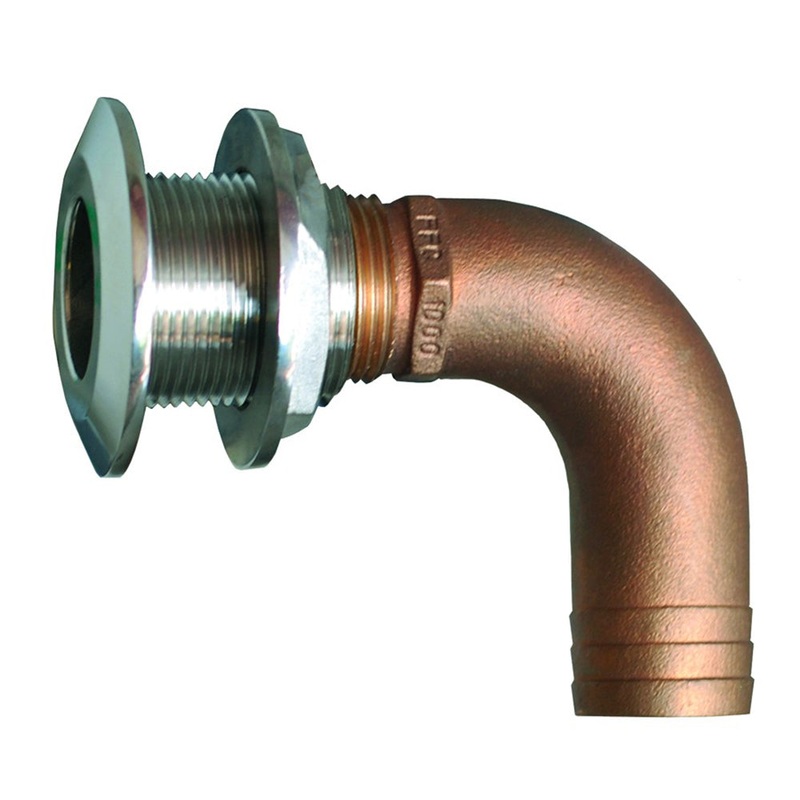 GROCO 1 90 Degree Hose Thru-Hull Fitting [HTHC-1000-S]