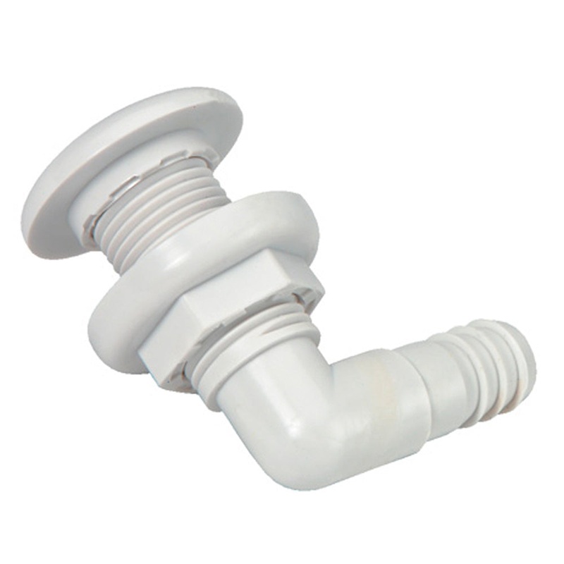 Johnson Pump Thru-Hull Connector – 3/4 – 90 – White [75035-00]