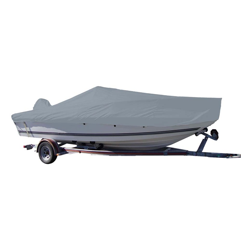 Carver Sun-DURA Styled-to-Fit Boat Cover f/18.5 V-Hull Center Console Fishing Boat – Grey [70018S-11]