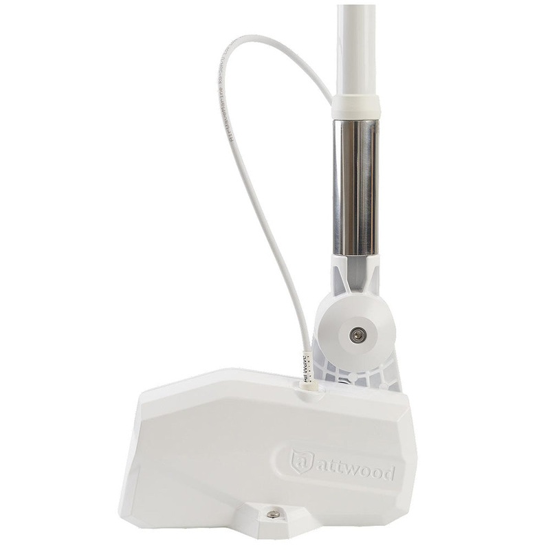 Attwood PowerBase Antenna – White Powered Fold-Down Antenna Base [6100-AT-7]