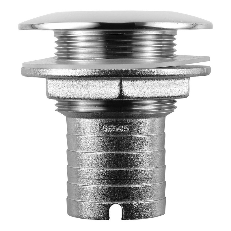 Attwood Stainless Steel Thru-Hull Short Straight Barbed – 1-1/2 Inner Diameter [66545-3]
