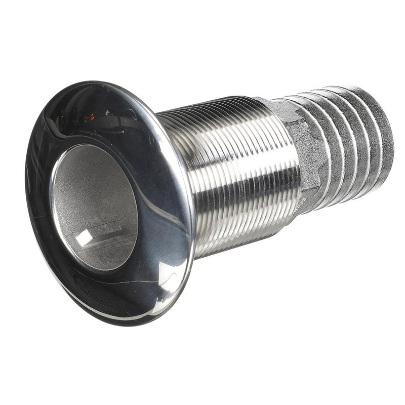 Attwood Stainless Steel Thru-Hull Standard Straight Barbed – 1-1/2 Inner Diameter [66551-3]