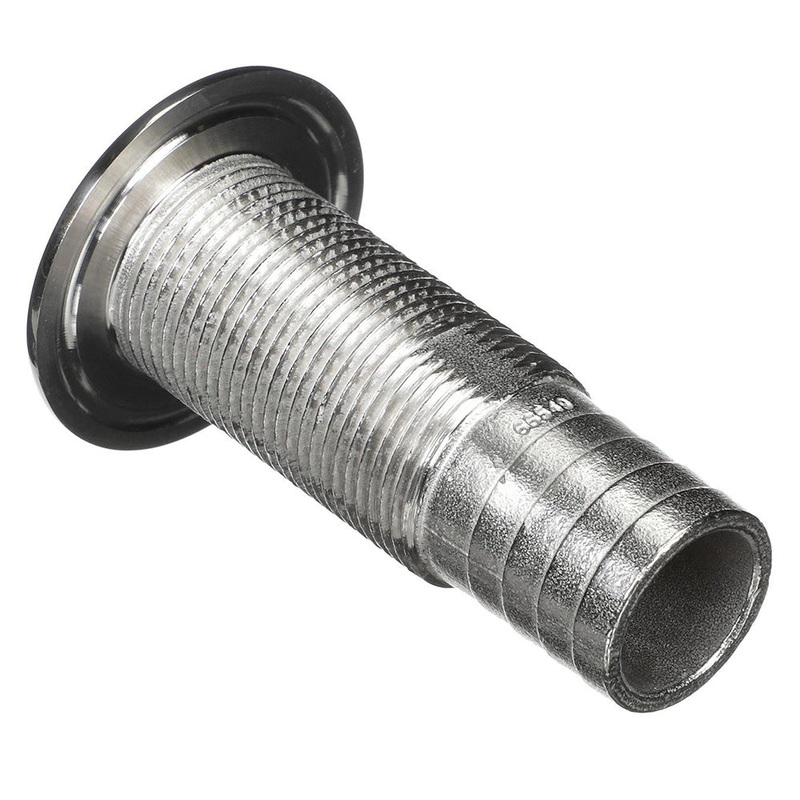 Attwood Stainless Steel Thru-Hull Standard Straight Barbed – 1-1/8 Inner Diameter [66549-3]