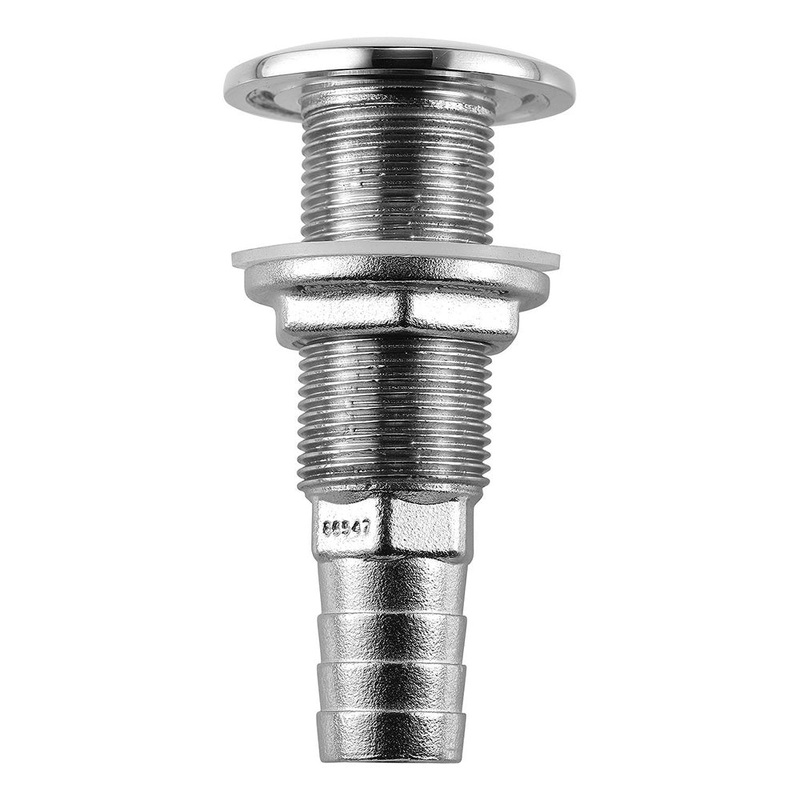 Attwood Stainless Steel Thru-Hull Standard Straight Barbed – 5/8 Inner Diameter [66546-3]