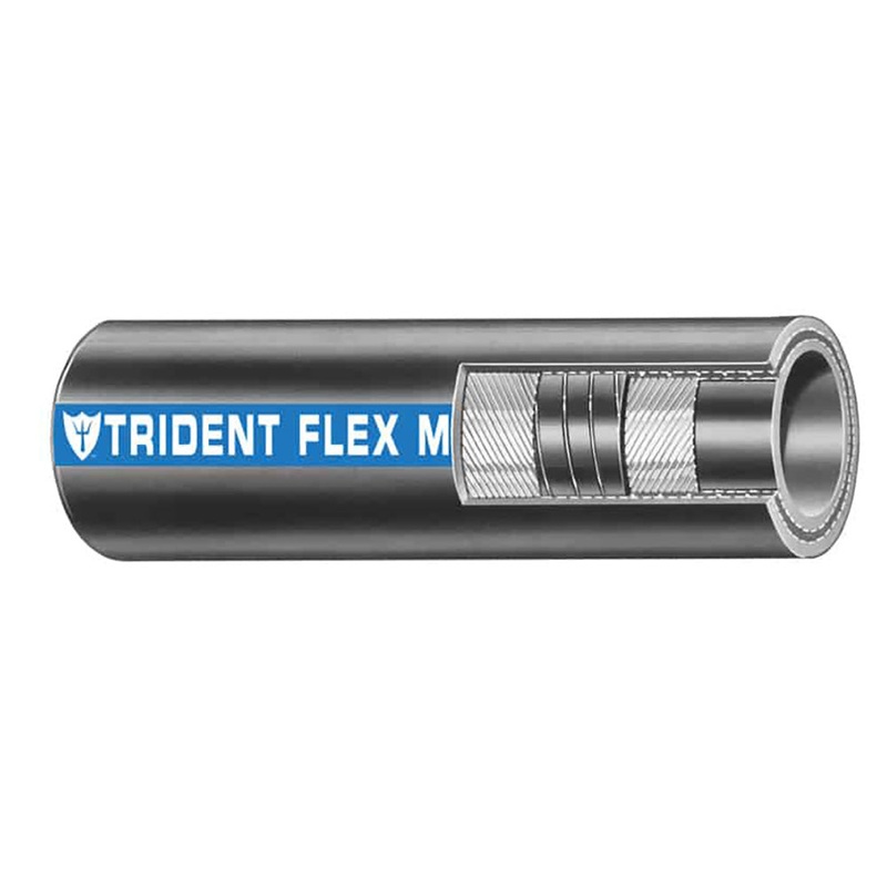 Trident Marine 1-1/4 x 50 Coil Flex Marine Wet Exhaust  Water Hose – Black [100-1146]