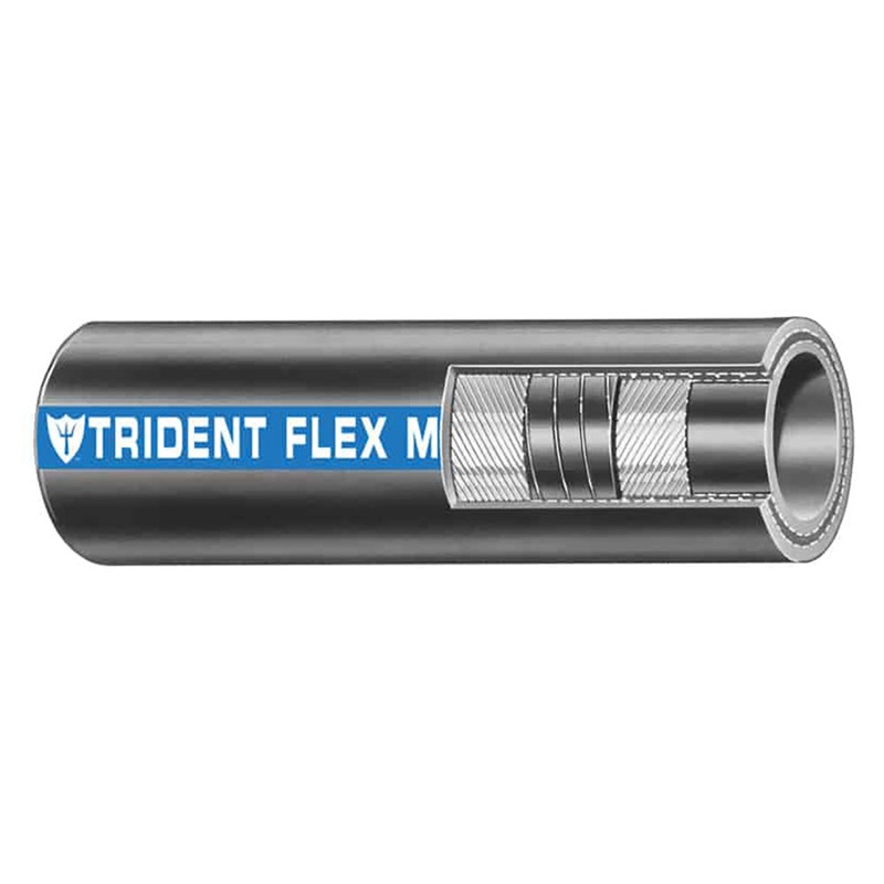Trident Marine 3/4 x 50 Coil Flex Marine Wet Exhaust  Water Hose – Black [100-0346]