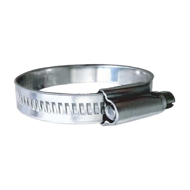Trident Marine 316 SS Non-Perforated Worm Gear Hose Clamp – 15/32 Band – (5/8  15/16) Clamping Range – 10-Pack – SAE Size 8 [710-0121]