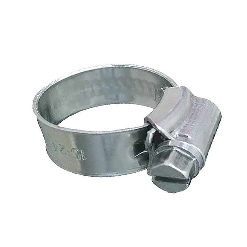Trident Marine 316 SS Non-Perforated Worm Gear Hose Clamp – 3/8 Band – (1-1/16  1-1/2) Clamping Range – 10-Pack – SAE Size 16 [705-1001]