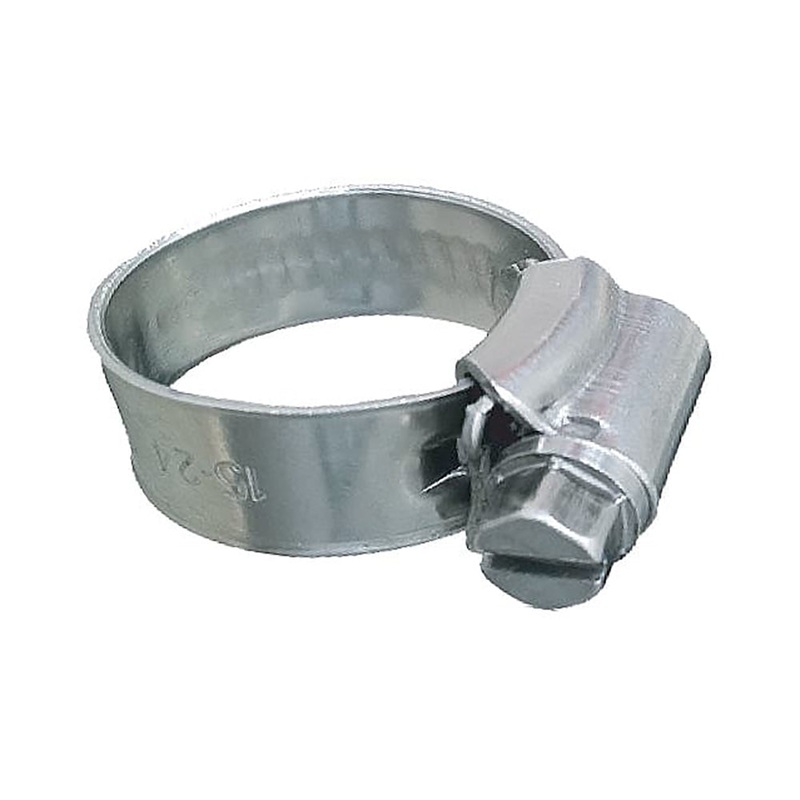 Trident Marine 316 SS Non-Perforated Worm Gear Hose Clamp – 3/8 Band – 7/1621/32 Clamping Range – 10-Pack – SAE Size 4 [705-0561]