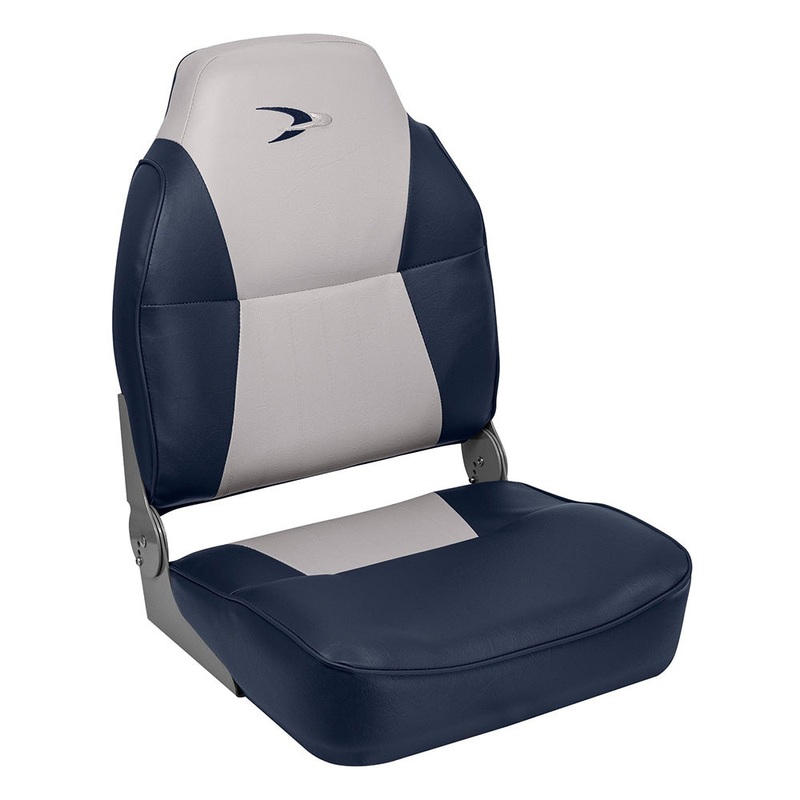 Wise Lund Style High-Back Fishing Seat – Grey/Navy [8WD640PLS-660]