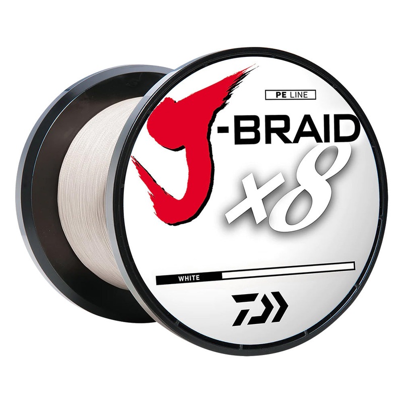 Daiwa J-BRAID x8 Braided Line – 80 lbs – 300 yds – White [JB8U80-300WH]