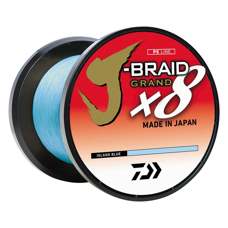 Daiwa J-BRAID x8 GRAND Braided Line – 20 lbs – 300 yds – Island Blue [JBGD8U20-300IB]