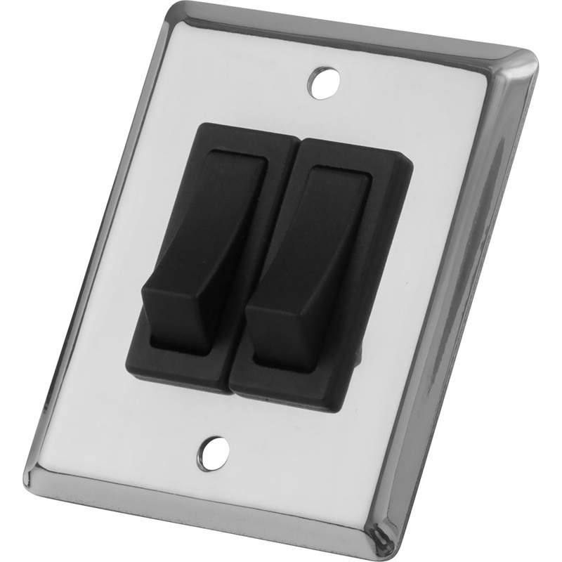 Sea-Dog Double Gang Wall Switch – Stainless Steel [403020-1]