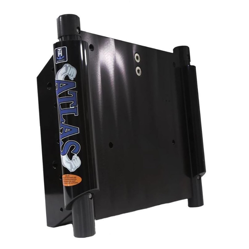 T-H Marine ATLAS 8 Set Back Hydraulic Jack Plate – Glossy Black Anodized [AHJ-8V-B-DP]