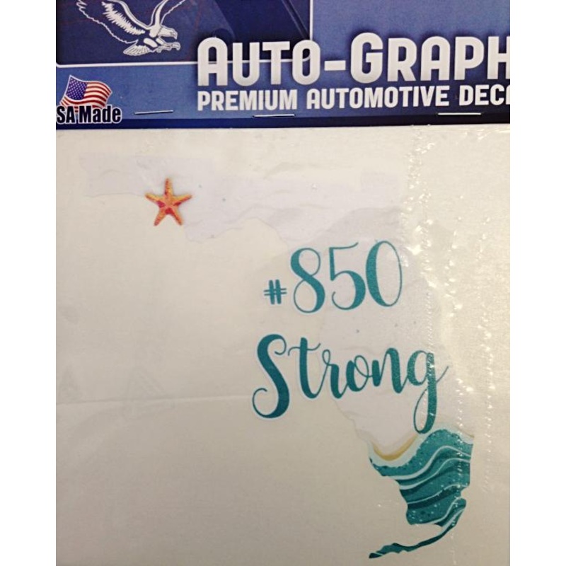 850 Strong Large FL State Decal