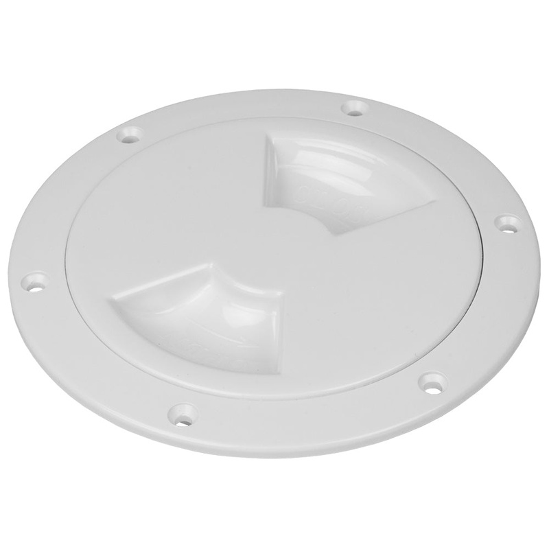 Sea-Dog Quarter-Turn Smooth Deck Plate w/Internal Collar – White – 4 [336340-1]